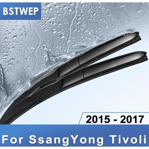 BSTWEP Hybrid Wiper Blades for SsangYong Tivoli Fit Hook Arms 2015 2016 2017