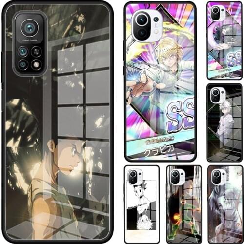 Anime Hunter X Hunter Tempered Glass Phone Case For Xiaomi Mi 11 Ultra Poco X3 NFC 10T Pro Note 10 Lite 5G 9T M2 F2 11i Cover