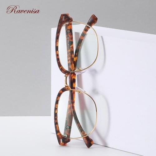RAVENISA Designer Computer Optical Glasses Anti Blue Light Lenses TR90 Hlaf Rimless Frames For Male Female 2020
