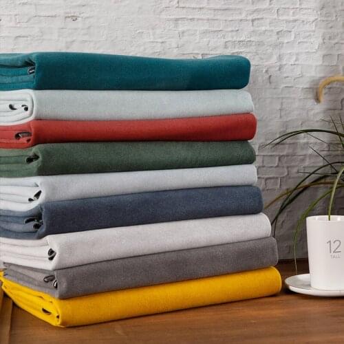 Home Textile Solid Color Thick Technology Velvet Fabric Sofa Pillow Bedside Soft Bag Decorative Curtain DIY Fabric Per Meter