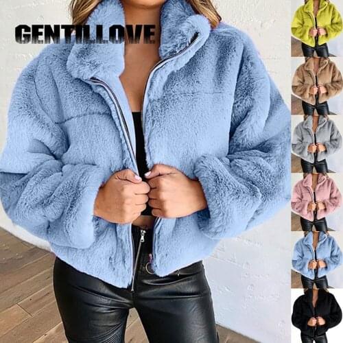 GENTILLOVE Fur Coats With Collar