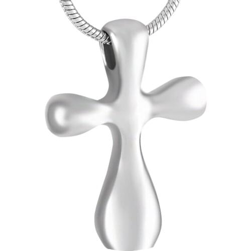 IJD9272 Silver/Gold/Rose Gold Blank Stainless Steel Cross Cremation Pendant Ashes Holder Memorial Keepsake Urn Jewelry For Men