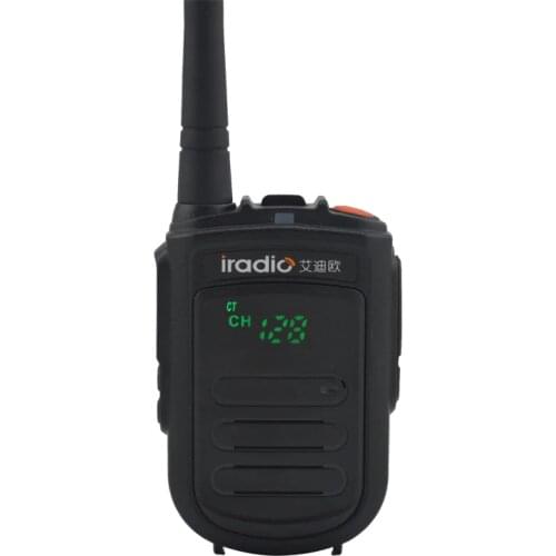 IRADIO CP-168 UHF 400-470MHz 2W 128CH Compact Portable Two-way Radio with Built-in hidden LED Display