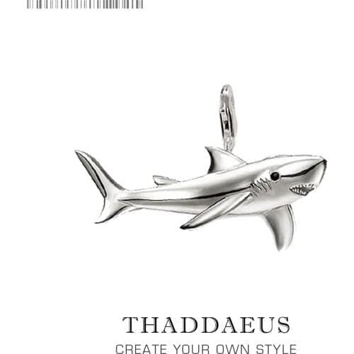 Pendant Shark,2017 Brand New Fashion Jewelry Europe Bijoux Necklace Accessories 925 Sterling Silver Trendy Gift For Woman Men