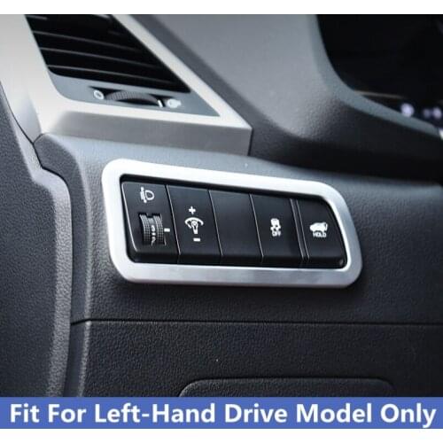 MATTE STAINLESS STEEL ABS PLASTIC interior Trim For Hyundai Tucson 2016 - 2019 ABS Headlight Lamp Switch Button Frame Cover