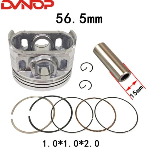 Motorcycle 56.5 mm Piston Pin 15 mm Ring 1.0*1.0*2.0 mm Set For Honda CG125 CG 125 Euro 2 Spare Parts