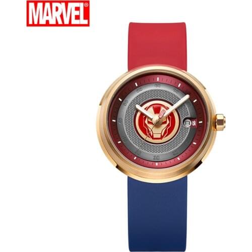 DISNEY Original Marvel Men Women Unisex Antique The Avegers Casual Quartz Calendar Wrist Watch 2020 New Arrival 50M waterproof