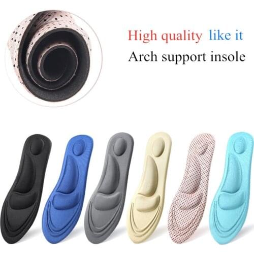 4D Foot Arch Support Orthopedic Insoles For Shoes Men Women Breathable Sweat Sponge Damping Massage Insole Shoe Pad Inserts Sole