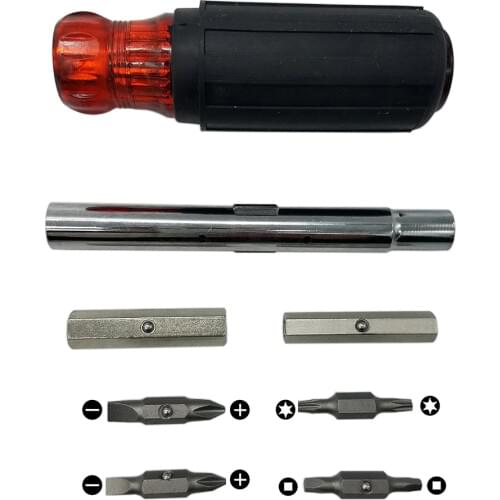 Screwdriver and Nut Driver 11 in 1 /6 in 1 Multi Tool Industrial Strength Bits Cushion Grip Handle Phillips Torx Slotted Square