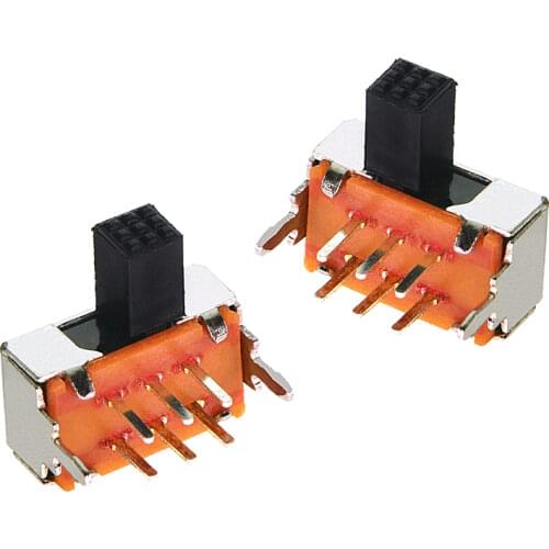 Free shipping 20PCS SK22D02 Toggle switch SK-22D02 2P2T 2 files Double row 6 Pin 5MM