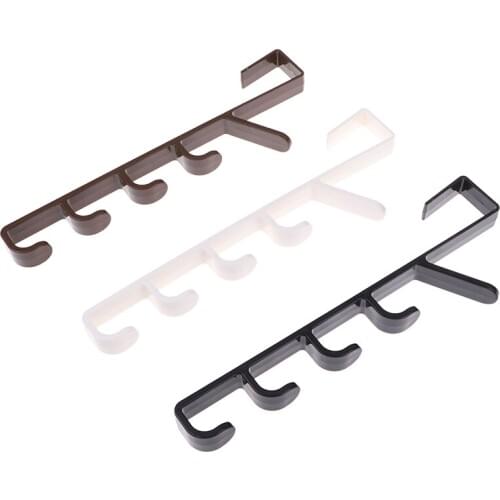 Cupboard Hanging Hook plastic Hat Clothes Bag Hanger Holder Kitchen Cabinet Back Garbage Bags Organizer Storage Shelf Door Hook