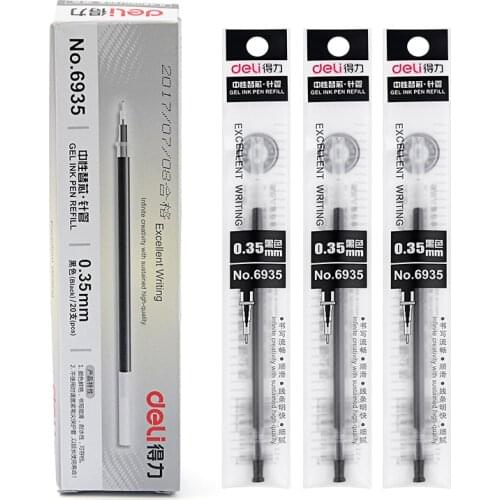 20 pcs/lot Black Ink Gel Pen Refill 0.35mm Infinite Creativity for Writing Pens School Office Stationery Supplies