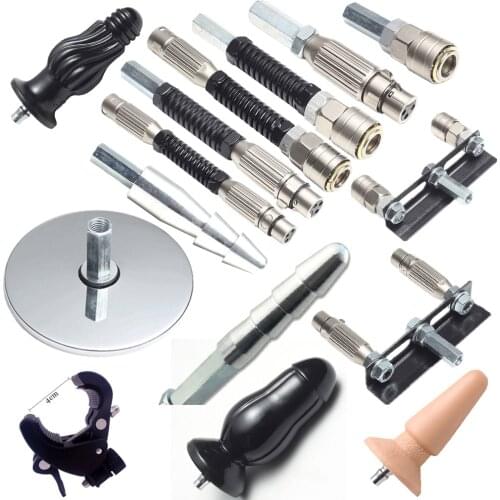 Sex Machine Multiple M10 10mm Screw Connector Attachments dildos suction cup vac-u-lock adapter Bendable Spring Connector