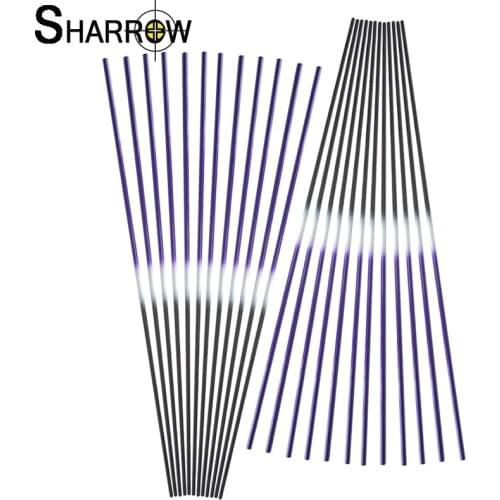 6pcs 30Inch Spine 250/300/350/400/450/500/550/600 Archery Pure Carbon Arrow Shafts ID 6.2mm for DIY Shooting Hunting Accessories