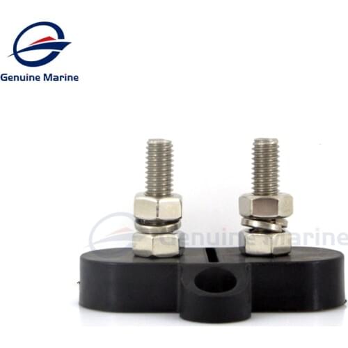 Heavy-duty Bus Bar double Terminal Studs 6/8/10 mm Black Heavy Duty Bus Bar With Screws Universal for Car Boat Caravan