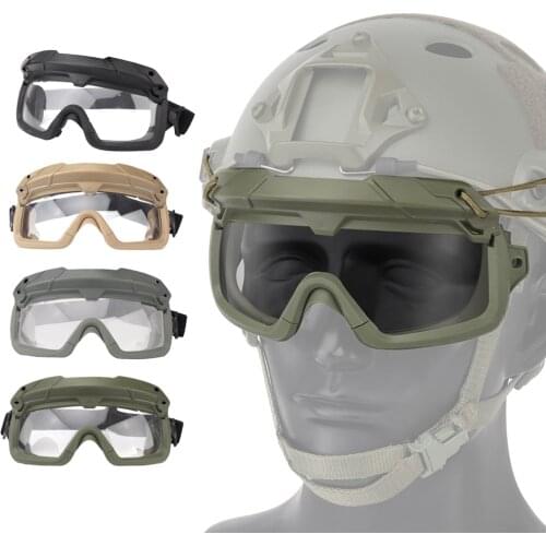 Tactical Airsoft Paintball Goggles Windproof Anti Fog CS Wargame Protection Goggles Fits for Tactical Helmet Hunting Accessories