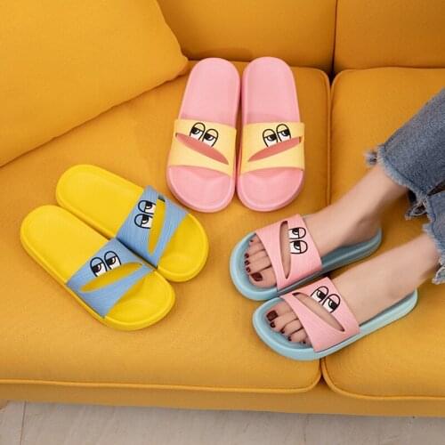 Cartoon Slippers Female Fashion Korean Version Thick Bottomed Trendy Slippers Lovers Dormitory Home Bathroom Bath Slippers Man