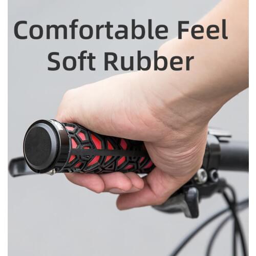 ROCKBROS Bicycle Grips Rubber Lock-on Light Bike Grips Mtb Folding Grips Handles For bicycle Anti-slip Handlebar Bicycle Parts