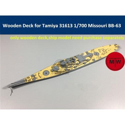 1/700 Scale Wooden Deck for Tamiya 31613 USS Missouri BB-63 Ship Model CY700014