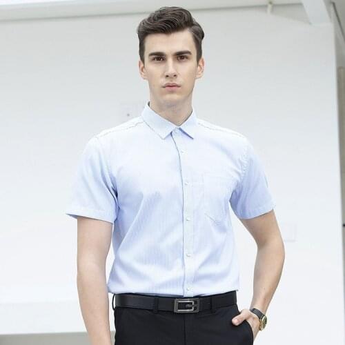 MRMT 2021 Brand New Mens Shirt Twill Shirt for Male Shirt Business Business Suit Short Sleeved Tops Shirt