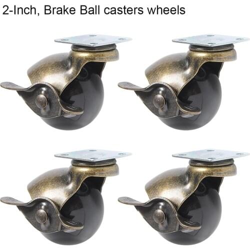 4pcs Furniture Casters Wheels Swivel Caster Quite Roller wheels for trolley Baby Crib Bed Wheels Household Office Chair Caster