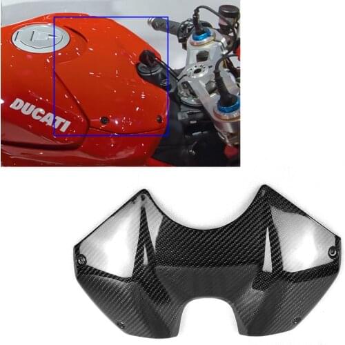 Motorcycle Accessories Fuel Tank Cover For Ducati Panigale V4 V4S 2018-2020 100% Carbon Fiber Fuel Tank Protection Cover