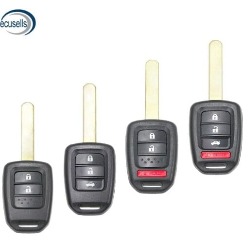 2/2+1/3/3+1/4 Button Remote Key Shell Case for Honda Civic Accord Crider City Fit CR-V HR-V XR-V HON66 Uncut Blade