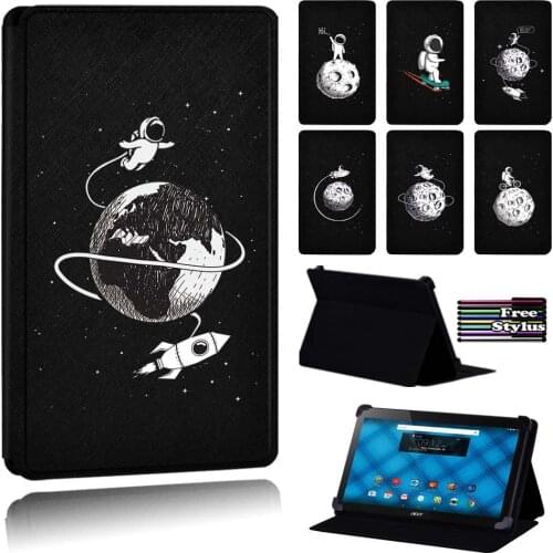 PU Leather Astronaut Series soft shell Tablet Case Fit Acer Iconia A3-A10/Iconia One 10 B3-(A10/A20/A30/A40/A50) + Free Stylus