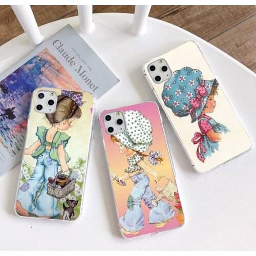 Cartoon girl Sarah Kay Phone Case For iphone 12 11 Pro Max Mini XS Max 8 7 6 6S Plus X 5S SE 2020 XR Silicone Soft cover