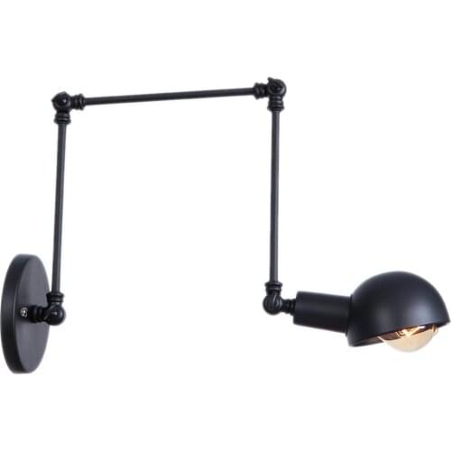 Black White Rust Wall Sconces Lamp 3 Swing Arms Adjustable Study Restaurant Art Lights Decorative Wall Light Sconce Fixture