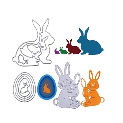 Easter Bunny Metal Cutting Dies for DIY Scrapbooking Album Paper Cards Decorative Crafts Embossing Die Cuts