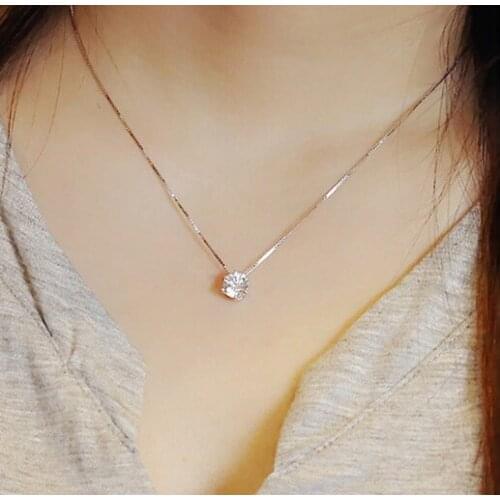 DreamySky Drop Shipping Silver Color Jewelry Cubic Zircon CZ Necklaces Long Statement Necklaces Pendants For Women
