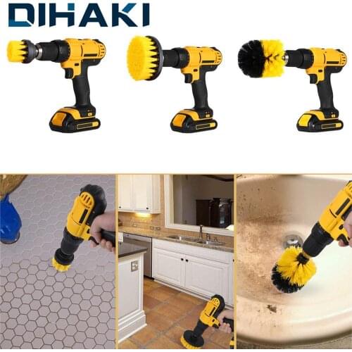 DIHAKI Drill Power Scrub Clean Brush For Leather Plastic Wooden Furniture Car Interiors Cleaning Power Scrub 2/3.5/4 inch