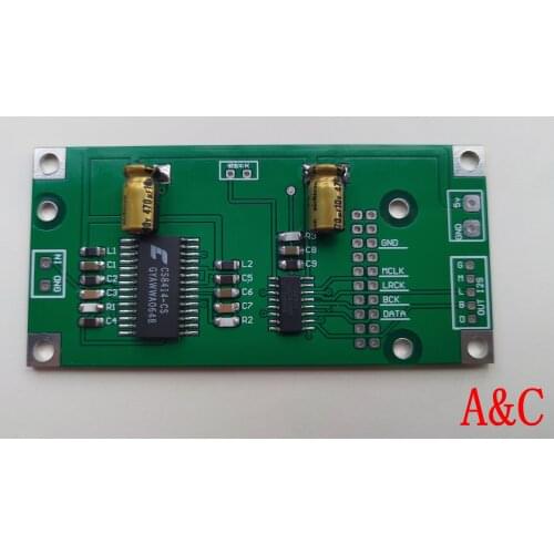 CS8414 coaxial receiver board, AK4118 compatible with Italian interface I2S input