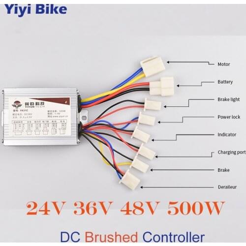 Electric Bike Controller 24V-48V 500W Brushed Motor Controller EVO Electric Scooter Toy Scooter patinete speed controller parts