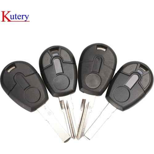 Kutery 10PCS Replace 2 BTN Smart Remote Car Key Shell Cover For Fiat Positron Transponder Key Blank Case With SIP22/GT15R Blade