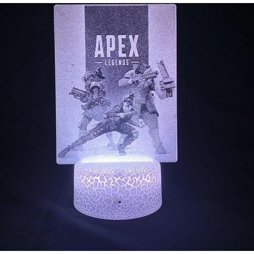 3D Picture Lamp Anime Game APEX LED Atmosphere Night Light Smart Phone Control Favorite Gift for Gamers Fans