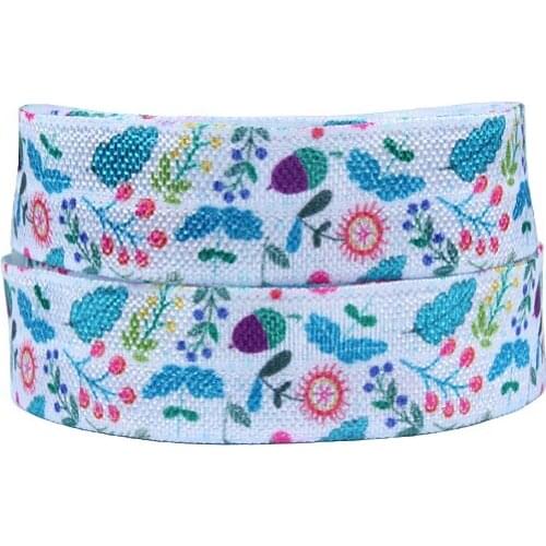 Flora Ribbons 50 yards per lot 5/8" fold over elastic for hair ties