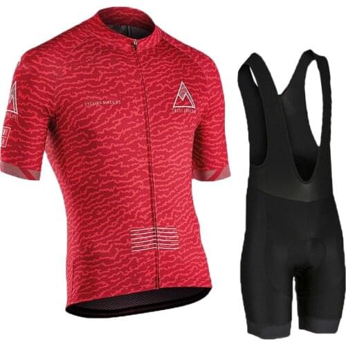 Mens Cycling Clothing Short Sleeve Set Quick Drying Sportswear Top Mountain Bike Cycling Jersey Ciclismo Hombre
