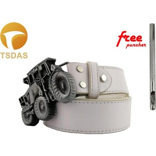 Mens Luxury Cowboys Belt Buckle Metal 3D Tractor Classic Belt Buckle With Silver Plating Large in Stock