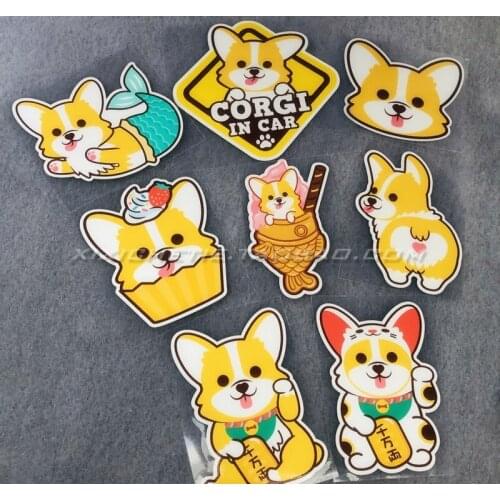Car Truck Laptop Stickers Graphic Decal for Lovely Pet Dog Corgi Mermaid Shark Dirt Bike Motorcycle