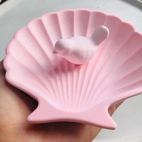 New Concrete Silicone Mold Shell Shape Creative Design Jewelry Storage Scallop Glue Tray Mold Clay Mould