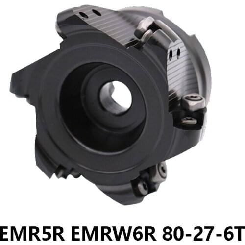 OYYU EMR5R 80-27-6T EMRW6R CNC Face Milling Tool Holder Carbide Inserts RPMW RPMT EMR 5R EMRW 6R End Mill Head