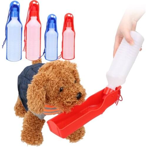 Outdoor Pet Puppy Bowl Portable Dog Travel Water Bottle Foldable Dog Cat Drinking Water Feeder Pet Dispenser