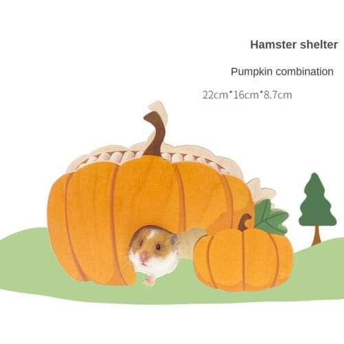 Farm Series Wooden Hamster Nest Golden Bear Dwarf Rat Small Animal House Hamster Cage Landscaping Supplies Hamster Accessories