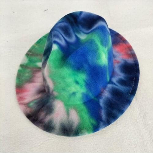 Fedora hat women Wide Brim Gradient color designed panama vintage artificial jazz cap Black Derby panama caps women winter hats