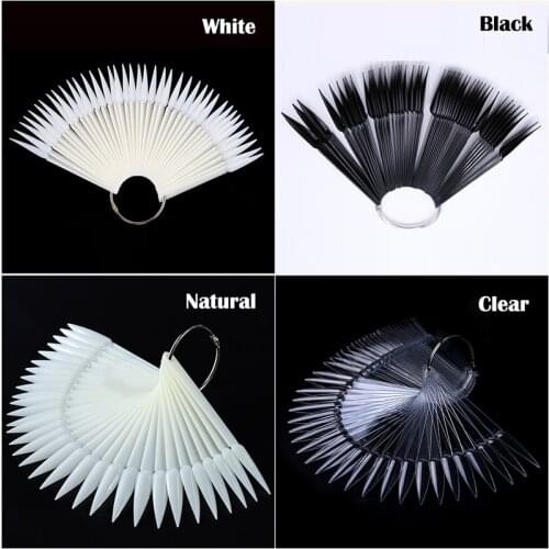 Stiletto Nail Swatches Stick Gel Polish Display Board Manicure Salon Art False Tips Color Card Practice Tools Nail Showing Shelf
