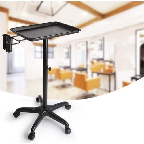 Beauty Salon Hairdesser Service Barber Trolley Hair Coloring Station Tattoo Styling Trolley Holder Bar Rolling Cart with Wheels