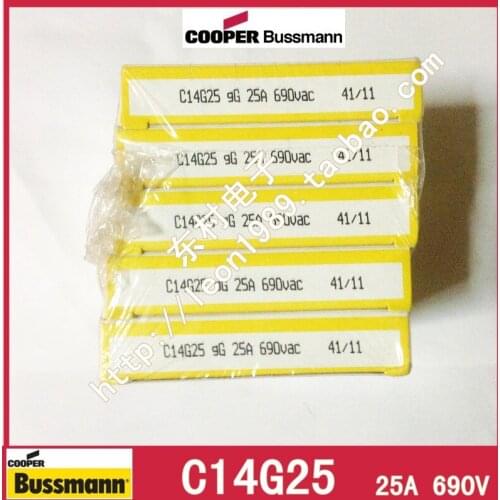 US Bussmann fuse C14G20 20A C14G25 25A 690V 14 times; 51mm