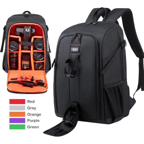 Large Capacity Photography Camera Waterproof Shoulders Backpack Video Tripod DSLR Bag w/ Rain Cover for Canon Nikon Sony Pentax